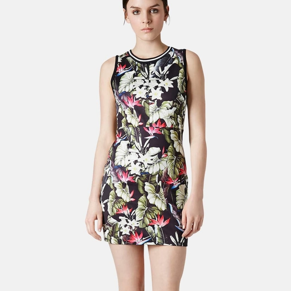 Topshop Island Life Tropical Print Bodycon Dress